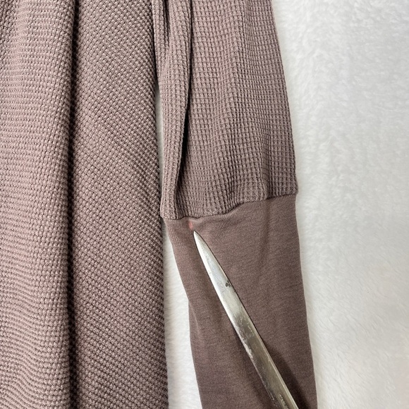 Adriano Goldschmied AG M/L Pima/Modal Brown Waffle Wrap Cardigan Lagenlook Layer - Picture 5 of 16